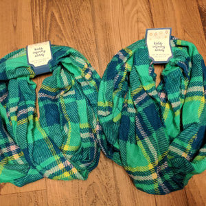 2 pcs Kid Infinity Scarf - Green